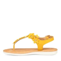 Sandales Entredoigt JAUNE Femme Boucle
