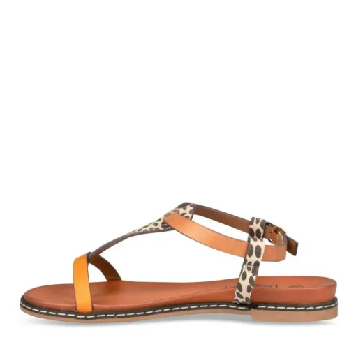 Sandales Entredoigt JAUNE Femme Boucle
