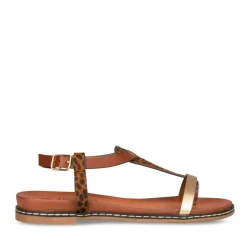 Sandales Entredoigt MARRON Femme Boucle