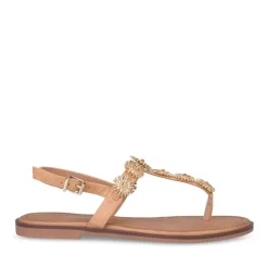 Sandales Entredoigt MARRON Femme Boucle