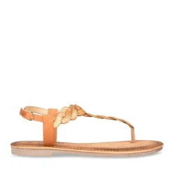 Sandales Entredoigt MARRON Femme Boucle