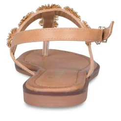 Sandales Entredoigt MARRON Femme Boucle