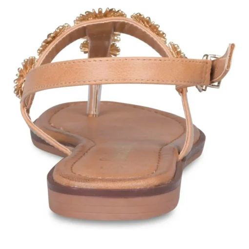 Sandales Entredoigt MARRON Femme Boucle