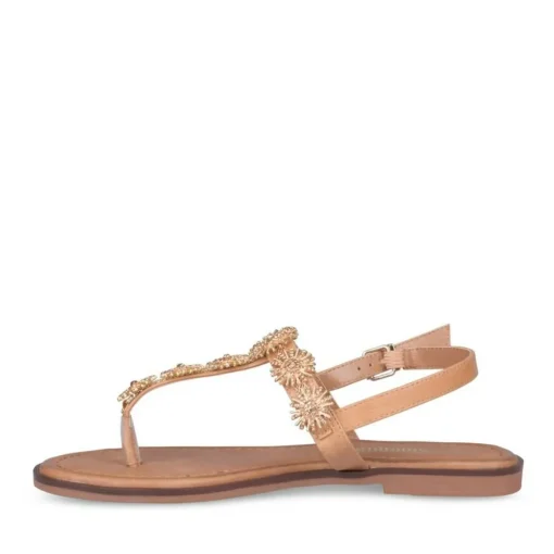 Sandales Entredoigt MARRON Femme Boucle
