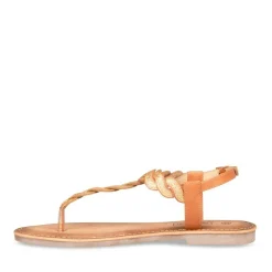 Sandales Entredoigt MARRON Femme Boucle