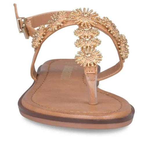 Sandales Entredoigt MARRON Femme Boucle
