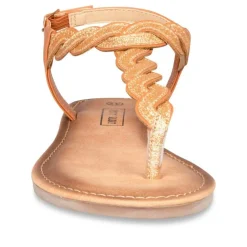 Sandales Entredoigt MARRON Femme Boucle