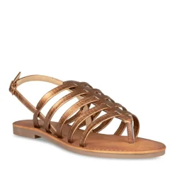 Sandales Entredoigt METALLISE Femme Motif Uni Boucle