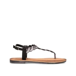 Sandales Entredoigt NOIR Femme Boucle