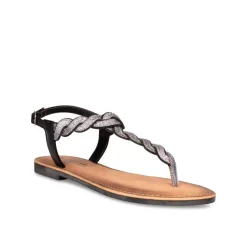 Sandales Entredoigt NOIR Femme Boucle