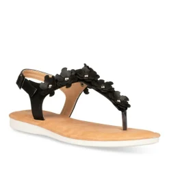 Sandales Entredoigt NOIR Femme Boucle