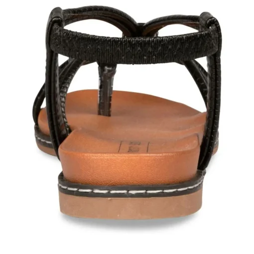 Sandales Entredoigt NOIR Femme Elastique