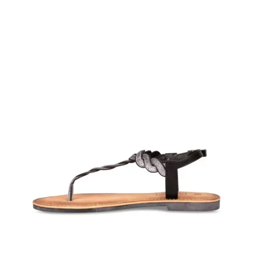 Sandales Entredoigt NOIR Femme Boucle