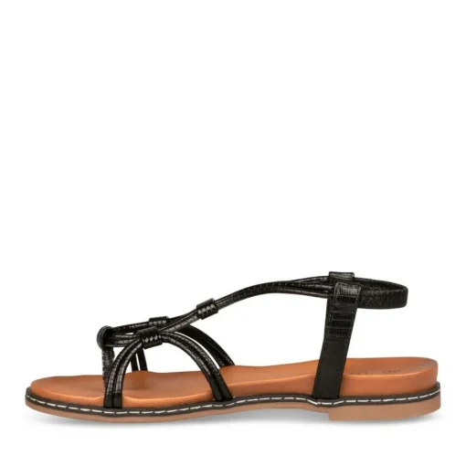 Sandales Entredoigt NOIR Femme Elastique