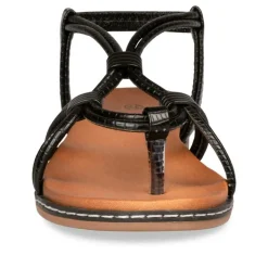 Sandales Entredoigt NOIR Femme Elastique