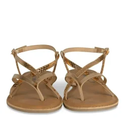 Sandales Entredoigt OR Femme Motif Animal Boucle