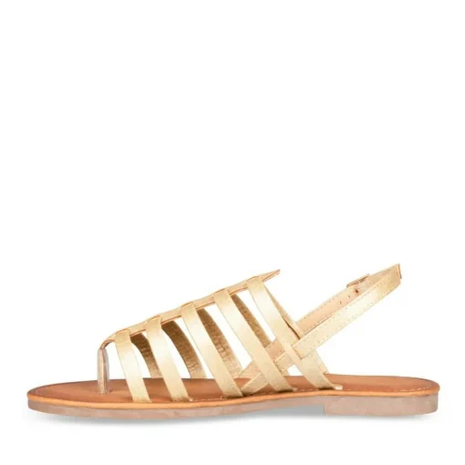 Sandales Entredoigt OR Femme Motif Uni Boucle