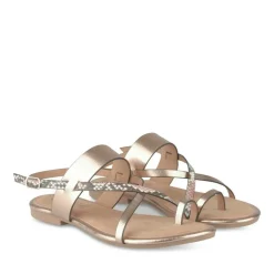 Sandales Entredoigt ROSE Femme Motif Animal Boucle