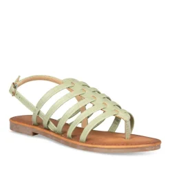 Sandales Entredoigt VERT Femme Boucle