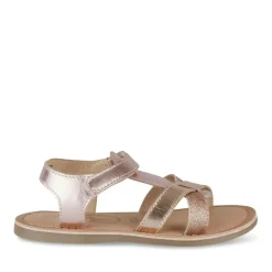 Sandales FUSCHIA Fille CUIR Motif Iridescent Scratch