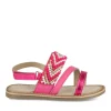 Sandales FUSCHIA Fille CUIR Motif Perle Scratch