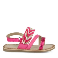 Sandales FUSCHIA Fille CUIR Motif Perle Scratch
