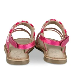 Sandales FUSCHIA Fille CUIR Motif Perle Scratch