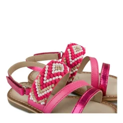 Sandales FUSCHIA Fille CUIR Motif Perle Scratch