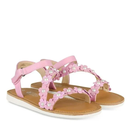Sandales FUSCHIA Fille Motif Fleuri Scratch