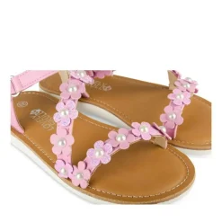 Sandales FUSCHIA Fille Motif Fleuri Scratch