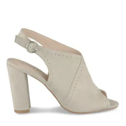 Sandales GRIS Femme Motif Uni Boucle