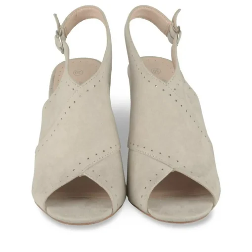Sandales GRIS Femme Motif Uni Boucle