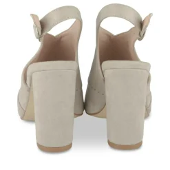 Sandales GRIS Femme Motif Uni Boucle