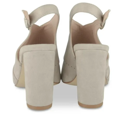 Sandales GRIS Femme Motif Uni Boucle