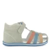 Sandales GRIS Garçon CUIR Motif Uni Scratch