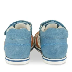 Sandales GRIS Garçon CUIR Motif Multicolore Scratch
