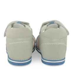 Sandales GRIS Garçon CUIR Motif Uni Scratch