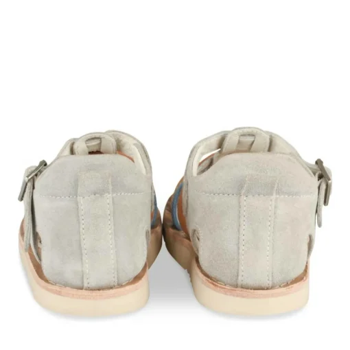 Sandales GRIS Garçon CUIR Motif Multicolore Scratch
