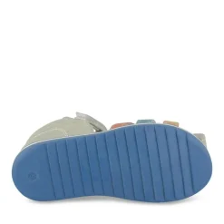 Sandales GRIS Garçon CUIR Motif Uni Scratch