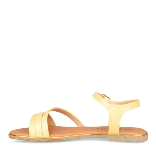 Sandales JAUNE Femme Boucle