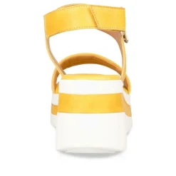 Sandales JAUNE Femme CUIR