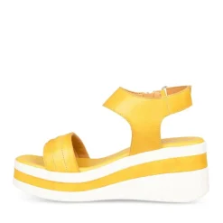 Sandales JAUNE Femme CUIR