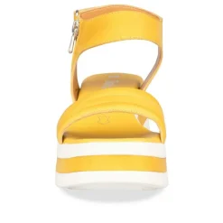 Sandales JAUNE Femme CUIR