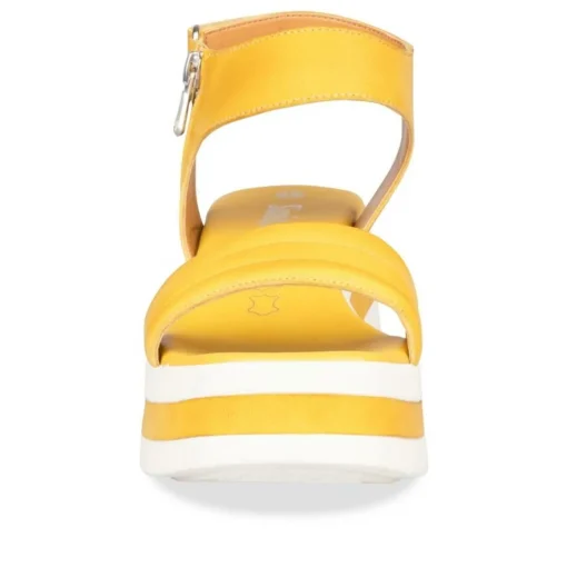 Sandales JAUNE Femme CUIR