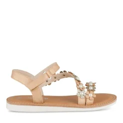 Sandales JAUNE Fille Motif Fleuri Scratch