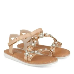 Sandales JAUNE Fille Motif Fleuri Scratch
