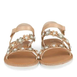 Sandales JAUNE Fille Motif Fleuri Scratch