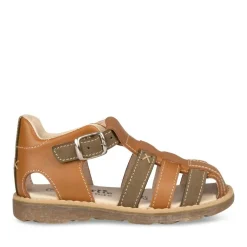 Sandales KAKI Garçon CUIR Boucle