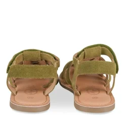 Sandales KAKI Garçon CUIR Motif Uni Scratch