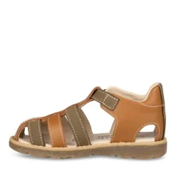 Sandales KAKI Garçon CUIR Boucle